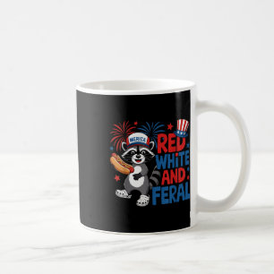 Caneca De Café Raiva Branca Vermelha E Feral Raiva Merica Usa Ind