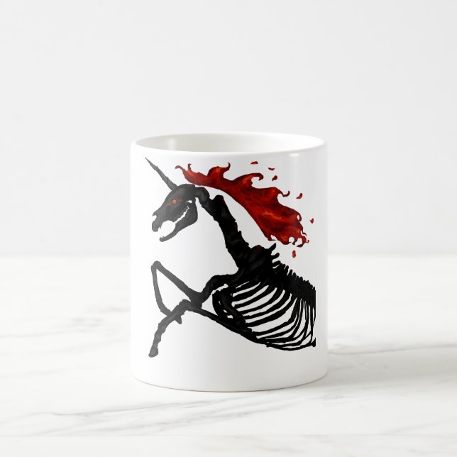 Caneca De Café Raiva - Esqueleto Unicorn (Centro)