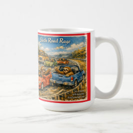 Caneca De Café Raiva na Estrada de Preguiça – Carro em Aquarela I