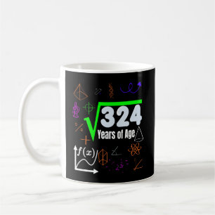 Caneca De Café Raiz Quadrada 324 Ciência Da Matemática 18º Aniver