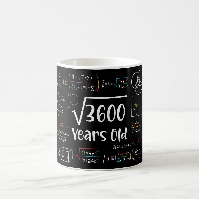 Caneca De Café Raiz Quadrada de 3600 60º Aniversário de 60 Anos (Centro)