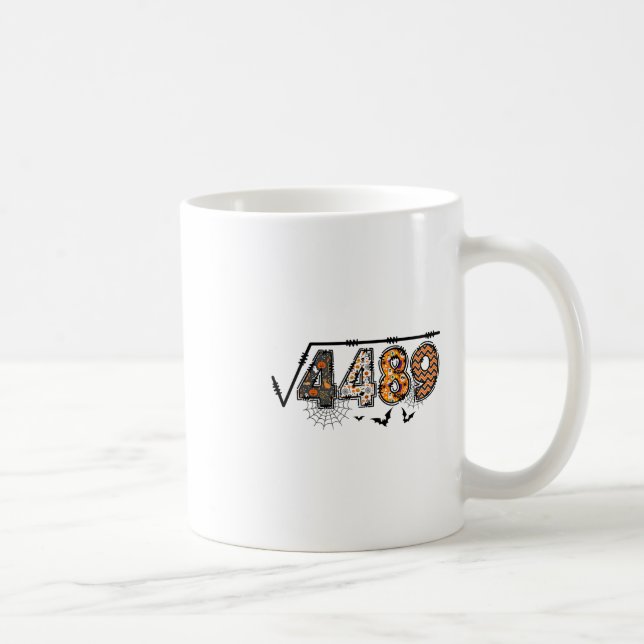Caneca De Café Raiz Quadrada De 4489 Funny Halloween 67 Meme Math (Direita)