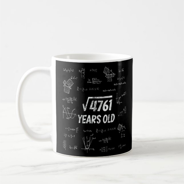 Caneca De Café Raiz quadrada do 4761 69º Nerd de Matemática de An (Esquerda)