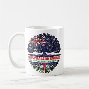 Caneca De Café Raízes da Bandeira australiana na Austrália Centra
