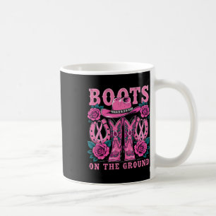 Caneca De Café Raízes No Chão De Cowgirl Ocidental Rosa Ca