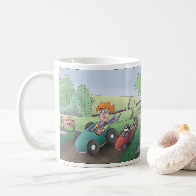 Caneca de Café Rally da Estrada da Gata (Com Donut)
