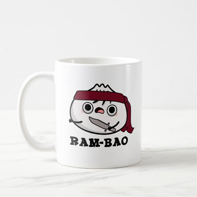 Caneca De Café Ram-bao Funny Soldier Dimsun Pun (Esquerda)