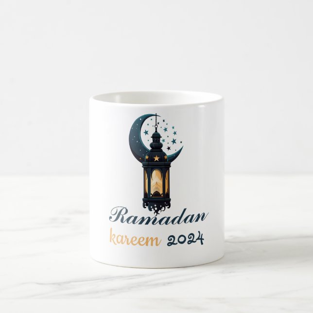 Caneca De Café Ramadan Kareem Mubarak Lantern ramadan 2024 (Centro)