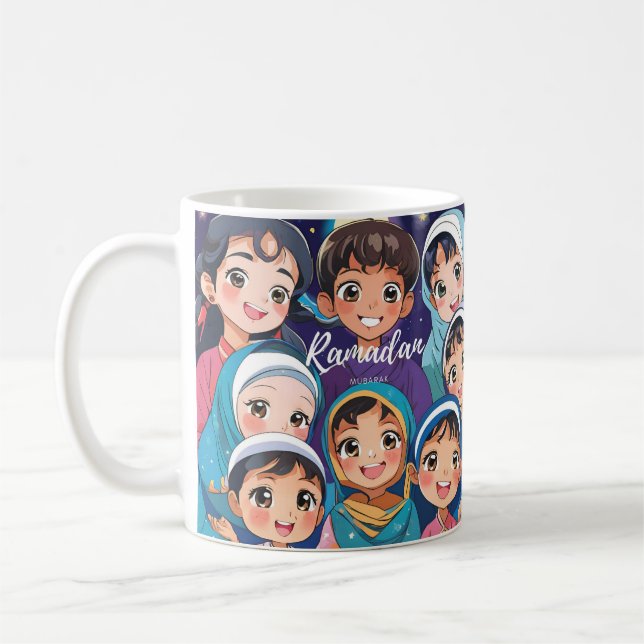 Caneca De Café Ramadan Mubarak Anime Mug (Esquerda)