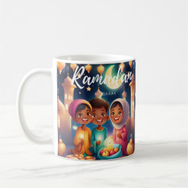 Caneca De Café Ramadan Mubarak Crianças Rindo de Mug