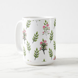 Caneca De Café Ramalhetes Rosa