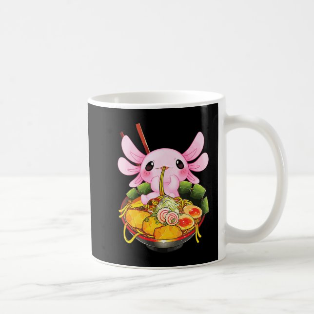 Caneca De Café Ramen Axolotl Kawaii Anime Comida Japonesa Garota- (Direita)