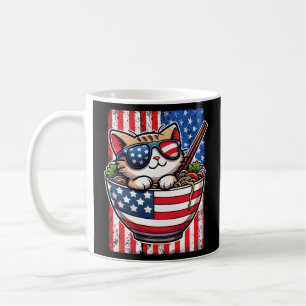Caneca De Café Ramen de Gato da América Cega