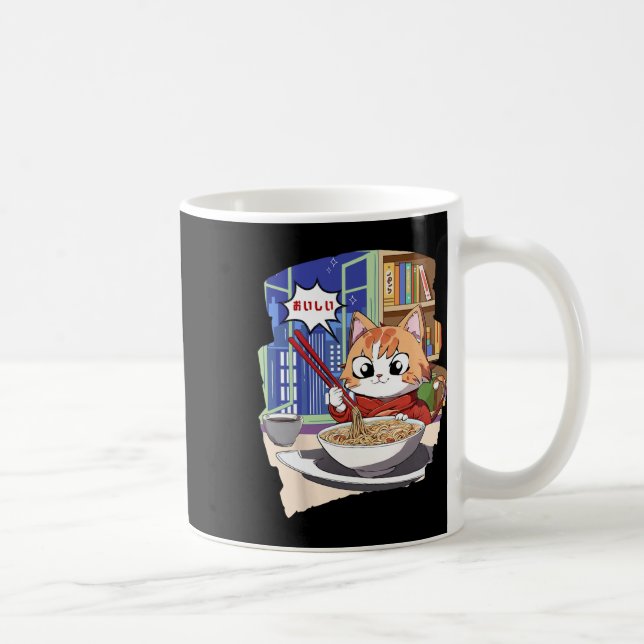 Caneca De Café Ramen Kawaii Cat Anime (Direita)
