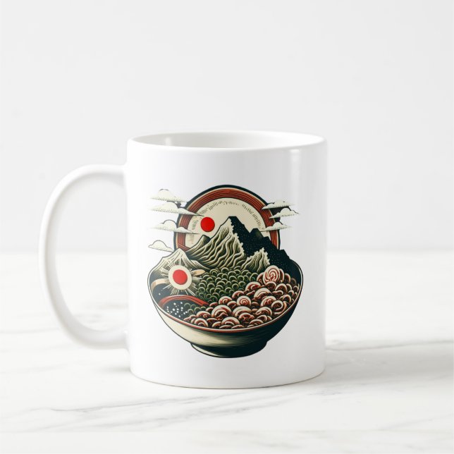 Caneca De Café Ramen Mountain (Esquerda)