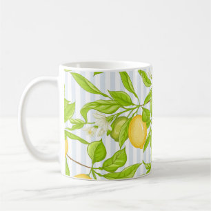 Caneca De Café Ramificação da árvore de limão: padrão sem costura