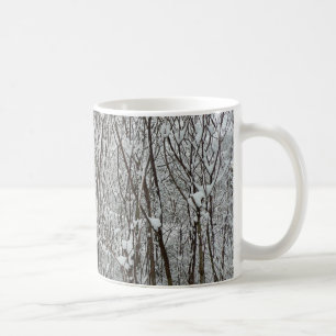 Caneca De Café Ramificações cobertas por neve inverno