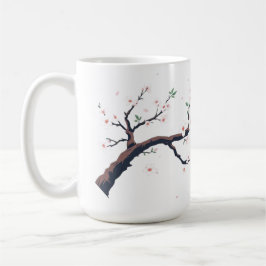 Caneca De Café Ramo de Árvore Japonês Minimalista