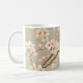 Caneca De Café Ramo de Sakura Flor de Cerejeira Vintage