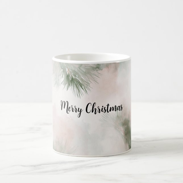 Caneca De Café Ramos de Árvore de Natal Pinheiro (Centro)