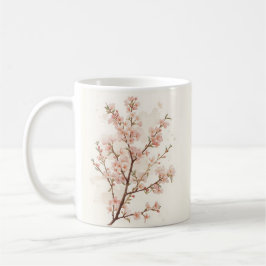 Caneca De Café Ramos de Cerejeira Rosa Suave