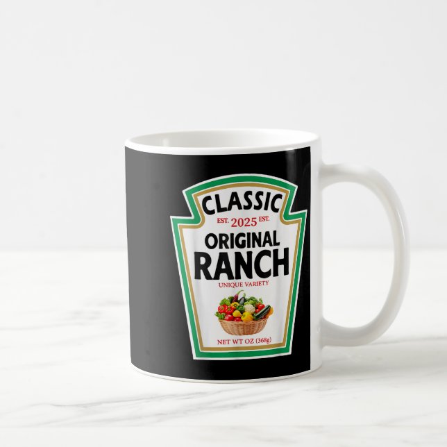 Caneca De Café Ranch Sauce Green Salad Dressing Condiment Diy Hal (Direita)