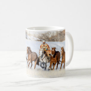 Caneca De Café Rancho de Cavalos Hideout, Vaqueiro e Cavalos