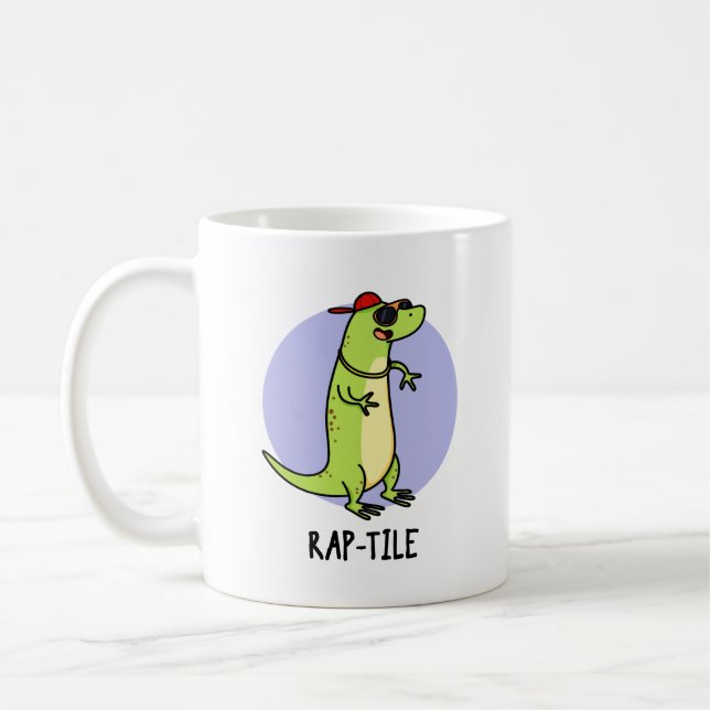 Caneca De Café Rap Funny Reptile Lizard Pun (Esquerda)
