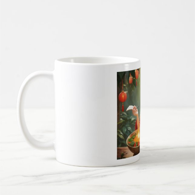 Caneca De Café (Rapariga Asiática VI) Mug Clássica, 11 oz (Esquerda)