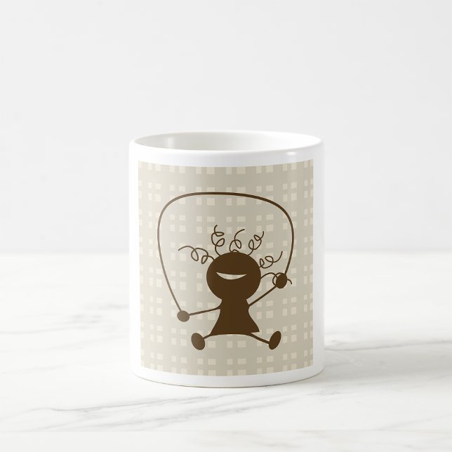 Caneca De Café Rapariga Com Uma Corda De Corda (Criador carregado)