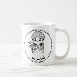 Caneca De Café Rapariga da Madeira com margarida "Love Is" Mug