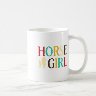 Caneca De Café Rapariga de Cavalo - Coração Colorida e Bonita Ane
