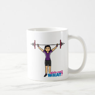 Caneca De Café Rapariga do Levantador de Peso - Média