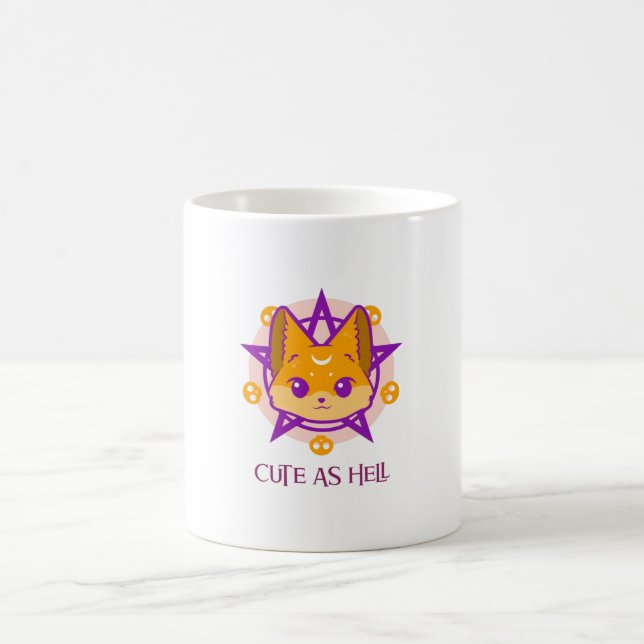 Caneca De Café Rapariga esperta como a raposa (Centro)