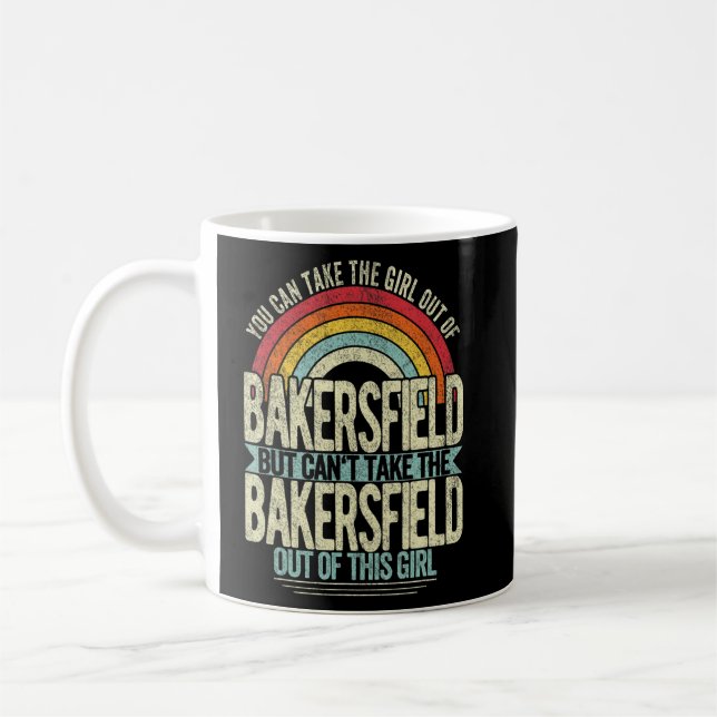Caneca De Café Rapariga Fora De Bakersfield, Cidade Natal B (Esquerda)