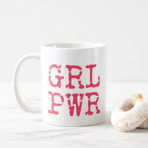 Caneca De Café Rapariga GRL PWR - Tipografia da Máquina de Digita