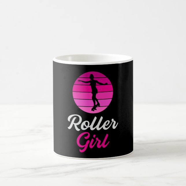 Caneca De Café Rapariga Inline Skater Skating Queen Skates Engraç (Centro)