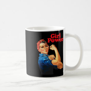 Caneca De Café Rapariga Potente Camisa Feminista Raio Resiste Não