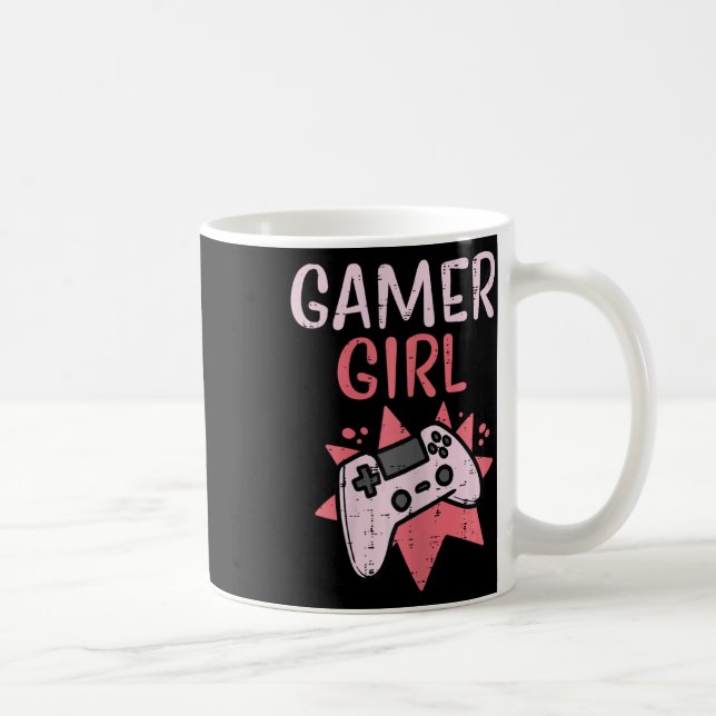 Caneca De Café Rapariga Rosa Game Controller Gaming Mulheres (Direita)