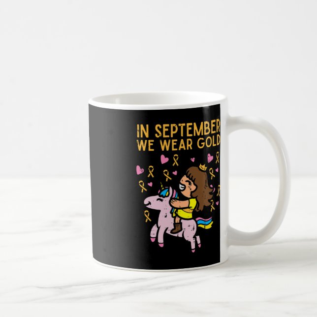 Caneca De Café Rapariga Unicórnio Veste setembro Cancer Dourado d (Direita)