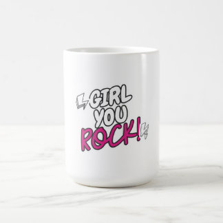 Caneca De Café Rapariga Você Agita Camisa De Dotação De Poder