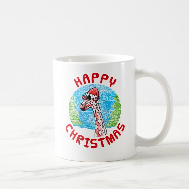 Caneca De Café Raparigas de animais selvagens de girafa natal (Direita)