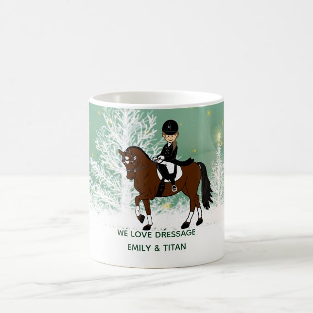 Caneca De Café Raparigas de Mug Cavaleiro de Dressage Personaliza (Centro)