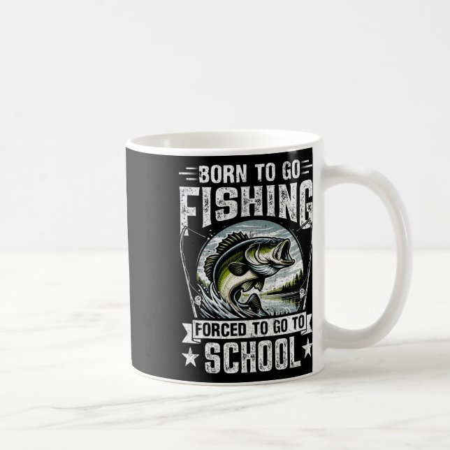 Caneca De Café Rapazes Adolescentes Que Pescariam Camisas Forçada (Direita)