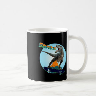 Caneca De Café Rapazes Legais Skate T Rex Dinossauro Skateboard