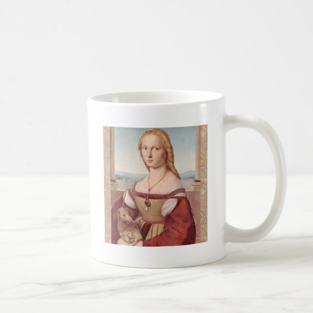 Caneca De Café Raphael Dama e o Unicórnio Arte Fina Clássica (Direita)