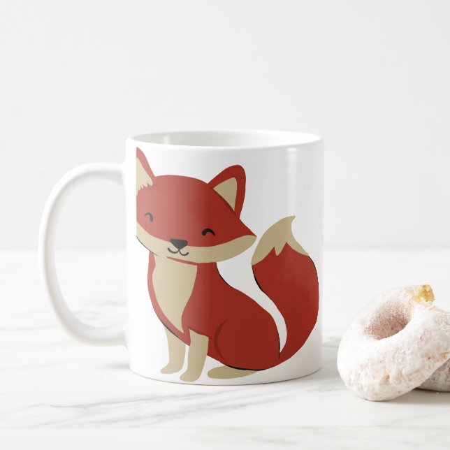 Caneca De Café Raposa (Com Donut)