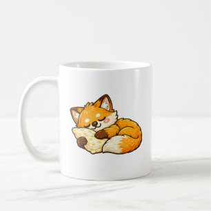 Caneca De Café Raposa Adormecida Fofo e Aconchegante