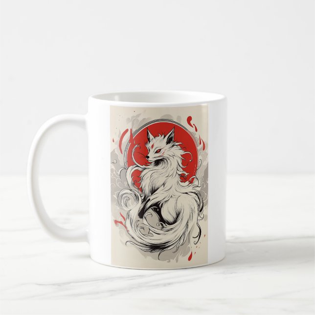 Caneca De Café Raposa branca japonesa (Esquerda)