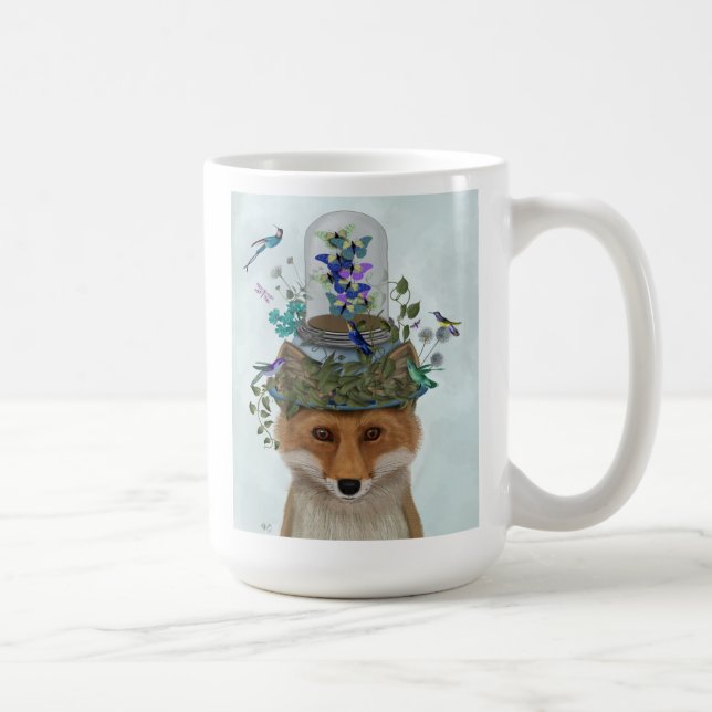 Caneca De Café Raposa com Jato de Bela Borboleta (Direita)